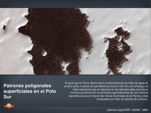 Patrones poligonales superficiales en el Polo Sur