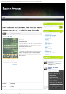 Perfil ambiental de Guatemala 2008-2009: las señales ambientales
