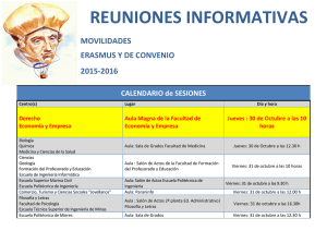 REUNIONES INFORMATIVAS - Facultad de Economía y Empresa