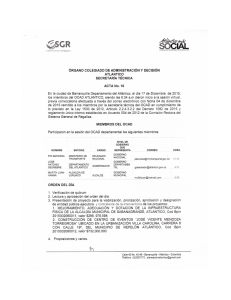 Acta Nro 16 de Aprobación de los Proyectos