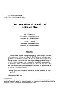 Una nota sobre el cálculo del índice de Gini