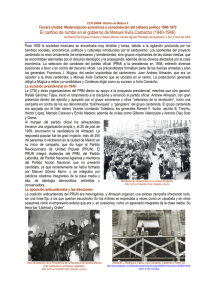 El cambio de rumbo en el gobierno de Manuel Avila Camacho (1940