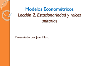 Lección 2. Modelos econométricos.