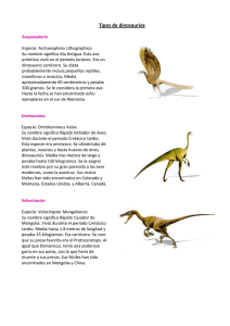 Tipos de dinosaurios