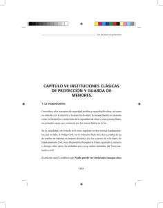 capítulo vi: instituciones clásicas de protección y guarda de menores.