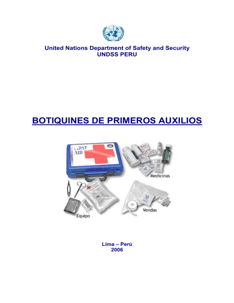 BOTIQUINES DE PRIMEROS AUXILIOS