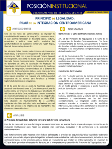 principio de legalidad: pilarde la integración centroamericana