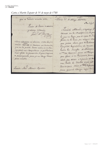 Carta a Martín Zapater de 31 de mayo de 1788