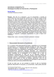 SOCIEDAD COSMOPOLITA - Universidad Complutense de Madrid