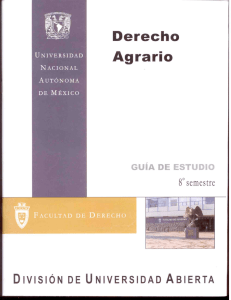 Derecho Agrario - Facultad de Derecho