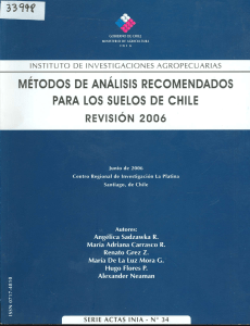 métodos de análisis recomendados