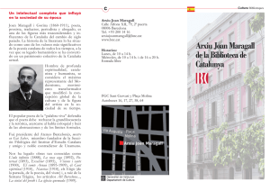 Tríptico informativo - Biblioteca de Catalunya