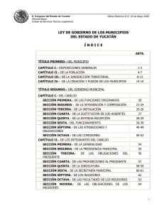Ley de Gobierno de los Municipios del Estado de Yucatán