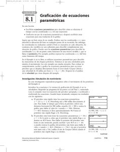 Graficación de ecuaciones paramétricas