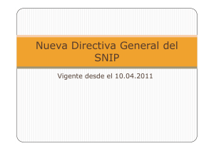 nueva directiva general del snip
