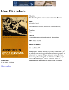 Libro: Ética eudemia - Programa Editorial de la Coordinación de