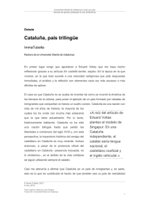 Cataluña, país trilingüe - Universitat Oberta de Catalunya