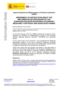 Amendment of instruction about the implementation procedure of the