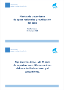 Agua: Depuración y reutilización - Javier Diaz, ALPI