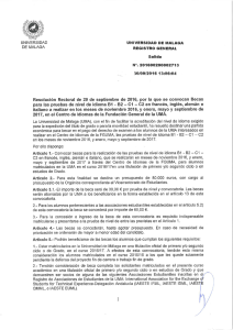 Convocatoria - Universidad de Málaga