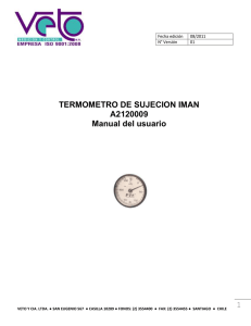 TERMOMETRO DE SUJECION IMAN A2120009 Manual del usuario