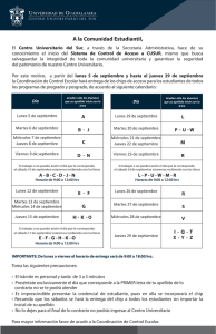 A la Comunidad Estudiantil - Centro Universitario del Sur