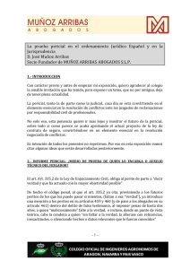La prueba pericial en el ordenamiento Jurídico Español y en la