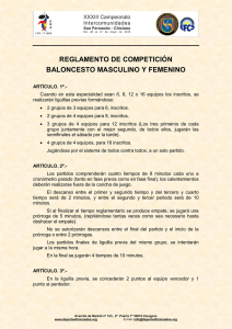 REGLAMENTO DE COMPETICIÓN BALONCESTO MASCULINO Y