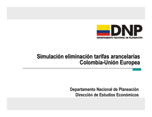 Simulación eliminación tarifas arancelarias Colombia