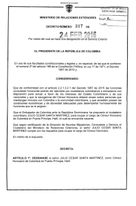 decreto 317 del 24 de febrero de 2016
