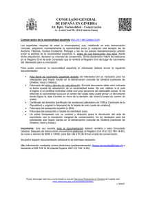 Hoja informativa - Conservacion nacionalidad española (Art 24.1 CC).