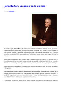 John Dalton, un genio de la ciencia