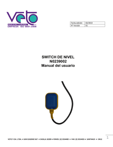 SWITCH DE NIVEL N0239002 Manual del usuario