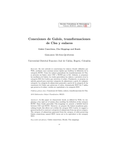 Conexiones de Galois, transformaciones de Chu y enlaces