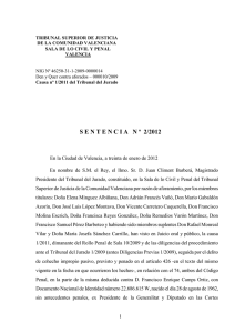 SENTENCIA Nº 2/2012