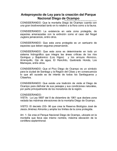Anteproyecto de Ley para la creación del Parque Nacional Diego de