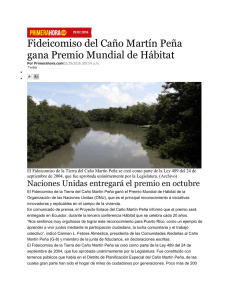 Fideicomiso del Caño Martín Peña gana Premio Mundial de Hábitat