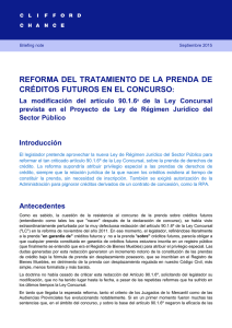 reforma del tratamiento de la prenda de créditos