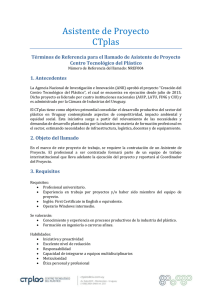 Asistente de Proyecto CTplas - Cámara de Industrias del Uruguay