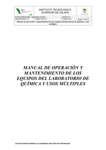 Manual de operación y mantenimiento de los equipos