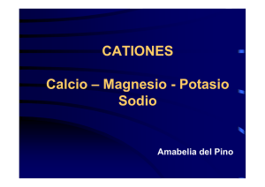 CATIONES Calcio – Magnesio