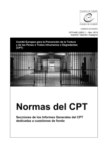 Normas del CPT - European Committee for the Prevention of Torture