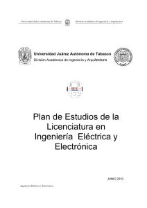 Plan de Estudios de Ingeniería Eléctrica y Electrónica