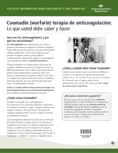 Coumadin (warfarin) terapia de anticoagulación: Lo que usted debe