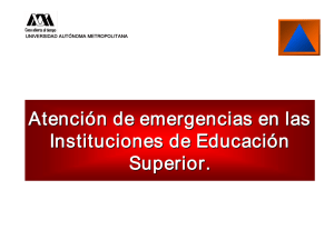 Atención de emergencias en las Instituciones de Educación