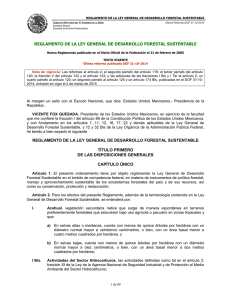 Reglamento de la Ley General de Desarrollo Forestal