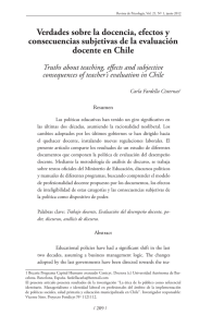 Verdades sobre la docencia, efectos y consecuencias subjetivas de