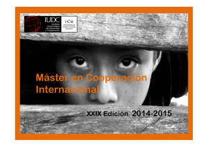 Máster en Cooperación Internacional