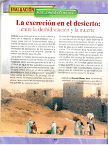 ` La excreción en el desierto: