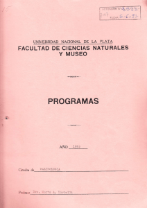 programas - Universidad Nacional de La Plata